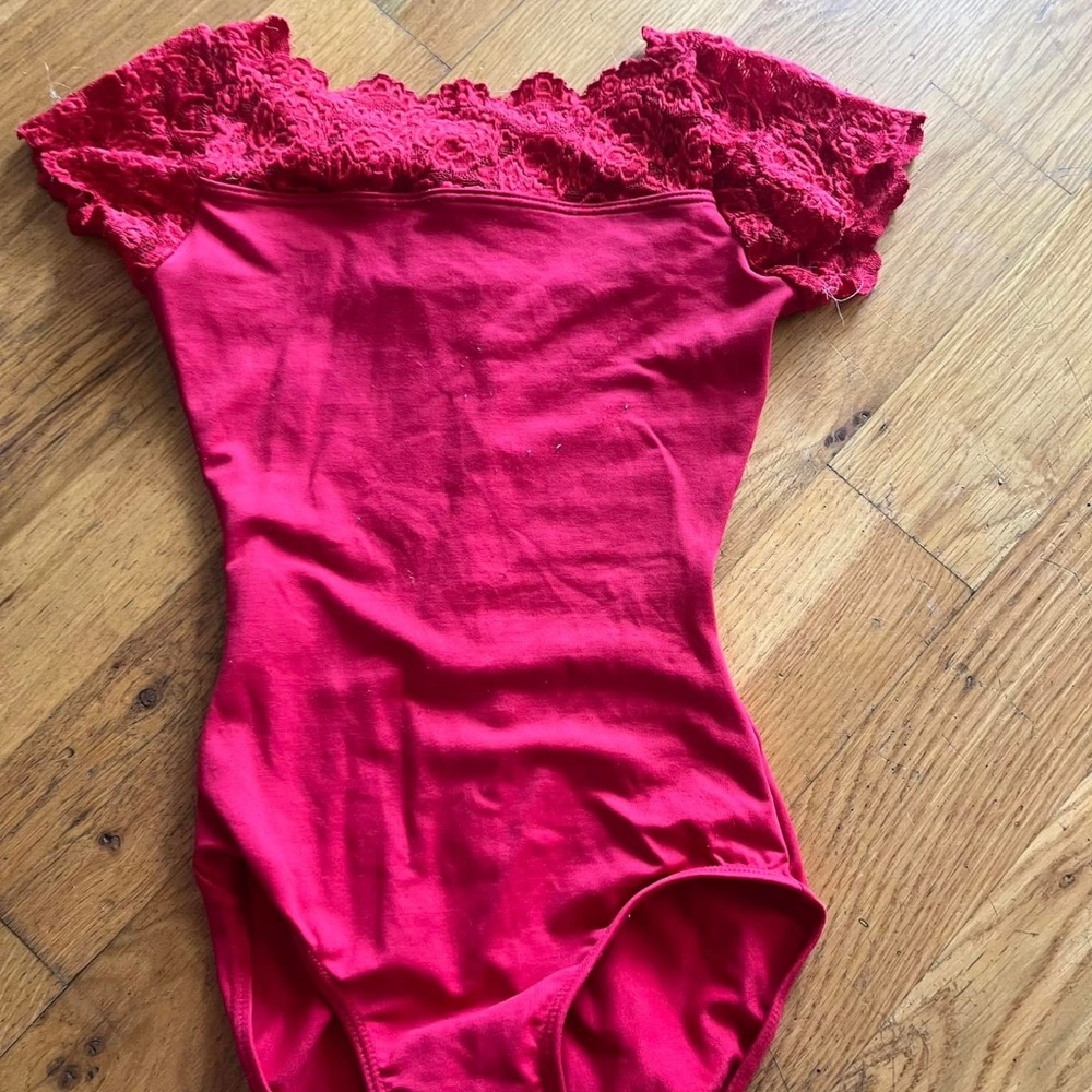 So Danca  Red Lace leotard
